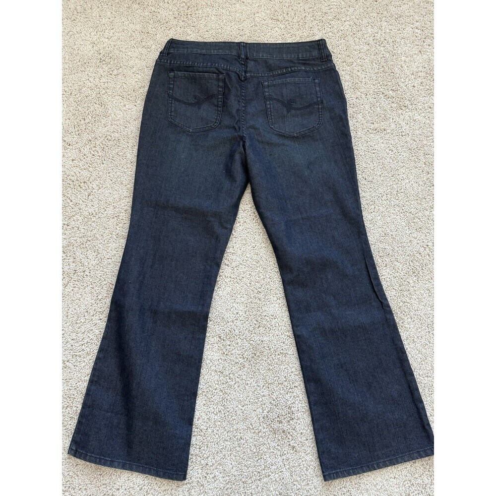 Chico's 2 (12-14) Denim Lustrous Flare Wide Leg Jeans INDIGO Everyday Edgy NWT - Picture 4 of 8